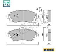 BRAKE PAD SET DISC BRAKE 22-0340-0 FOR VAUXHALL TIGRA/TwinTop CORSA/VAN/Mk/II