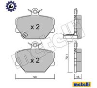 BRAKE PAD SET DISC BRAKE 22-0341-0 FOR SMART FORTWO/Cabrio/HATCH/PEQUENO 0.6L