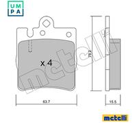 metelligroup 22-0344-0 - Made in Italy - Brake Pads