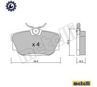 BRAKE PAD SET DISC BRAKE 22-0346-0 FOR VW CARAVELLE/TRANSPORTER/IV/Bus/EUROVAN