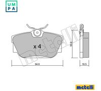 BRAKE PAD SET DISC BRAKE 22-0346-0 FOR VW CARAVELLE/TRANSPORTER/IV/Bus/EUROVAN