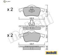 metelligroup 22-0348-0 Brake Pads, Made in Italy