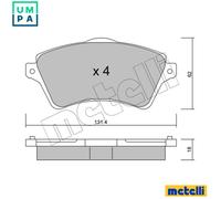 metelligroup 22-0349-0 - Made in Italy - Brake Pads