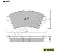 BRAKE PAD SET DISC BRAKE 22-0349-0 FOR LAND ROVER FREELANDER/Soft/Top/SUV 1.8L