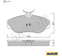 BRAKE PAD SET DISC BRAKE 22-0350-0 FOR LAND ROVER DISCOVERY/II/Mk RANGE/SUV 2.5L