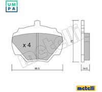 metelligroup 22-0353-0 - Brake Pads