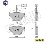 Brake pads 22-0353-1 METELLI for LAND ROVER RANGE ROVER DISCOVERY I