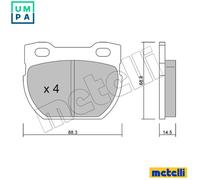 Brake pads 22-0354-0 METELLI for LAND ROVER DEFENDER Station Wagon