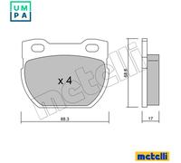 BRAKE PAD SET DISC BRAKE 22-0354-1 FOR LAND ROVER DEFENDER/Station/Wagon/SUV