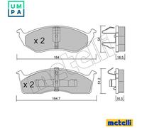 BRAKE PAD SET DISC BRAKE 22-0356-0 FOR PLYMOUTH VOYAGER/GRAND CHRYSLER 2.4L 6cyl