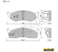 BRAKE PAD SET DISC BRAKE 22-0356-1 FOR DODGE CHRYSLER ECC/ECB 2.0L EJMEJD 1.6L