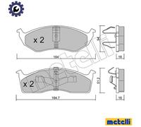 BRAKE PAD SET DISC BRAKE 22-0356-1 FOR DODGE CHRYSLER ECC/ECB 2.0L EJMEJD 1.6L