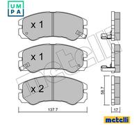 BRAKE PAD SET DISC BRAKE 22-0357-0 FOR VAUXHALL MONTEREY/Mk/II FRONTERA OPEL