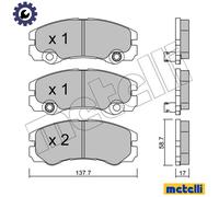 BRAKE PAD SET DISC BRAKE 22-0357-1 FOR VAUXHALL MONTEREY/Mk/II FRONTERA OPEL