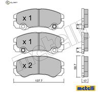 BRAKE PAD SET DISC BRAKE 22-0357-1 FOR VAUXHALL MONTEREY/Mk/II FRONTERA OPEL