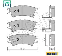 BRAKE PAD SET DISC BRAKE 22-0361-0 FOR HYUNDAI ATOZ/AMICA ATOS SANTRO/XING 1.0L