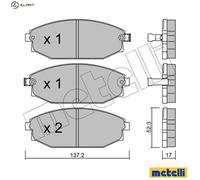 Brake pads 22-0363-0 METELLI for HYUNDAI GALLOPER II