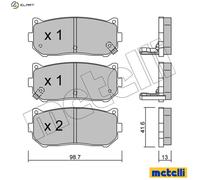 22-0372-0 METELLI Rear Brake Pad Set For KIA Carens Clarus Sephia