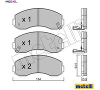 Brake pads 22-0377-0 METELLI for ASIA MOTORS KIA