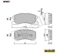 BRAKE PAD SET DISC BRAKE 22-0381-0 FOR DAIHATSU EJ-DE/VE 1.0L 3cyl STORIA 1.3L