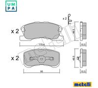 BRAKE PAD SET DISC BRAKE 22-0381-0 FOR DAIHATSU EJ-DE/VE 1.0L 3cyl STORIA 1.3L