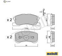 BRAKE PAD SET DISC BRAKE 22-0381-0 FOR DAIHATSU EJ-DE/VE 1.0L 3cyl STORIA 1.3L