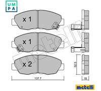 BRAKE PAD SET DISC BRAKE 22-0384-0 FOR HONDA ACCORD/IV/Mk F20A4/F20A8 2.0L 4cyl