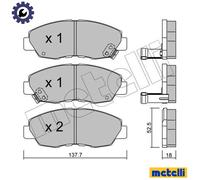 BRAKE PAD SET DISC BRAKE 22-0384-0 FOR HONDA ACCORD/IV/Mk F20A8/F20A4 2.0L 4cyl