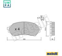 BRAKE PAD SET DISC BRAKE 22-0387-0 FOR MAZDA FAMILIA/VI 323/PROTEGE/Mk/ASTINA