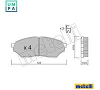 BRAKE PAD SET DISC BRAKE 22-0397-0 FOR MITSUBISHI PAJERO/PININ/IO/TR4 MONTERO
