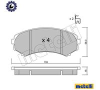 BRAKE PAD SET DISC BRAKE 22-0399-0 FOR MITSUBISHI PAJERO/IV/SHOGUN MONTERO/SUV