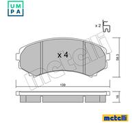 BRAKE PAD SET DISC BRAKE 22-0399-0 FOR MITSUBISHI PAJERO/IV/SHOGUN MONTERO/SUV