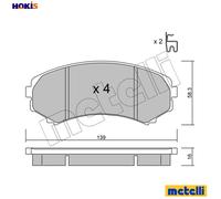 BRAKE PAD SET DISC BRAKE 22-0399-0 FOR MITSUBISHI PAJERO/IV/SHOGUN MONTERO/SUV