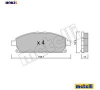 BRAKE PAD SET DISC BRAKE 22-0406-0 FOR NISSAN YD22ETI/YD22DDTi 2.2LQR20DE 2.0L