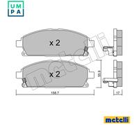 metelligroup 22-0406-1 - Made in Italy - Brake Pads