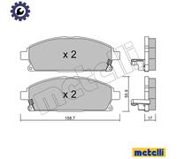 metelligroup 22-0406-1 - Made in Italy - Brake Pads