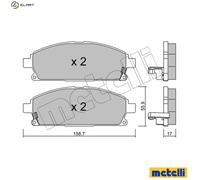 metelligroup 22-0406-1 - Made in Italy - Brake Pads