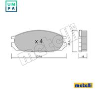 Brake pads 22-0409-0 METELLI for NISSAN PATROL GR