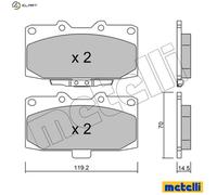 Brake pads 22-0413-0 METELLI for NISSAN SUBARU