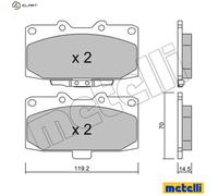 Brake pads 22-0413-0 METELLI for NISSAN SUBARU