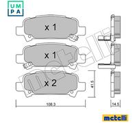 BRAKE PAD SET DISC BRAKE 22-0414-0 FOR SUBARU OUTBACK/LEGACY FORESTER LIBERTY