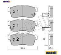 BRAKE PAD SET DISC BRAKE 22-0415-0 FOR SUZUKI MASTERVAN/Bus CELERIO SUPER 1.0L