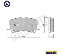 BRAKE PAD SET DISC BRAKE 22-0419-0 FOR SUZUKI WAGON/R+/Hatchback/WIDE/MPV DR