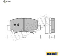 Brake pads 22-0419-0 METELLI for SUZUKI WAGON R+ Hatchback