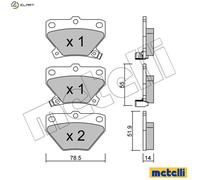 BRAKE PAD SET DISC BRAKE 22-0424-0 FOR TOYOTA YARIS/VERSO/FUN/CARGO/VITZ ECHO