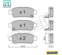 BRAKE PAD SET DISC BRAKE 22-0428-0 FOR TOYOTA ESTIMA/PREVIA VERSO/AVENSIS 2.4L