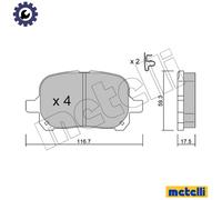 BRAKE PAD SET DISC BRAKE 22-0429-0 FOR LEXUS TOYOTA 1MZ-FE 3.0L 3VZ-FE 3.0L ES