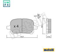 BRAKE PAD SET DISC BRAKE 22-0429-0 FOR LEXUS TOYOTA 1MZ-FE 3.0L 3VZ-FE 3.0L ES