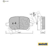 BRAKE PAD SET DISC BRAKE 22-0429-0 FOR LEXUS TOYOTA 1MZ-FE 3.0L 3VZ-FE 3.0L ES
