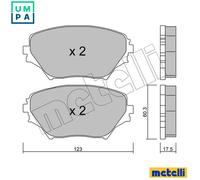 BRAKE PAD SET DISC BRAKE 22-0430-0 FOR TOYOTA RAV/II/Mk/SUV 1ZZ-FE 1.8L 4cyl